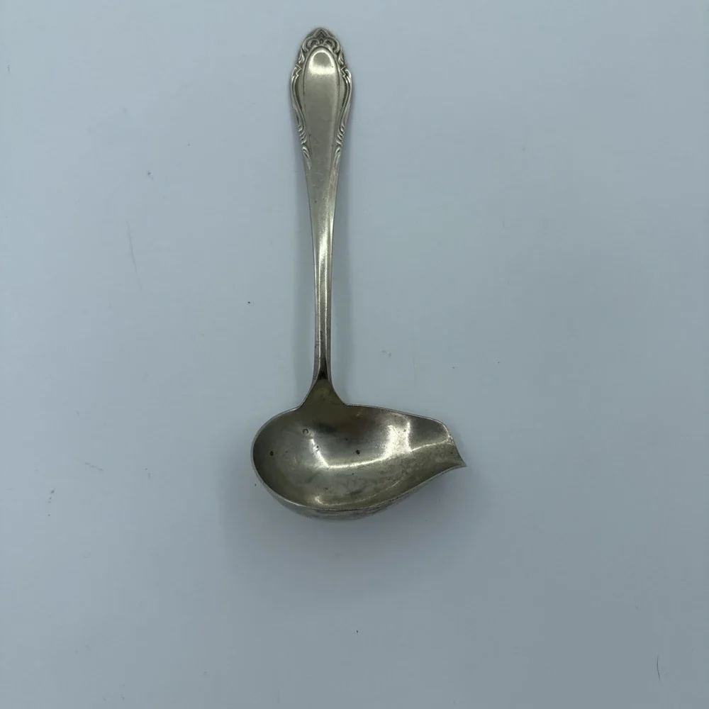 Silvia Made In Germany Silver Plated Gravy Ladle Rococo Style
